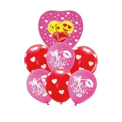 GENERICO - Globos Latex Te Quiero Te Amo Color Rosa Rojo
