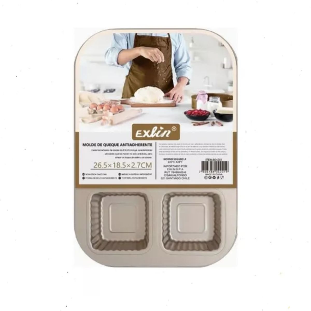 GENERICO - Molde De 6 Unidades Antiadherente Para Horno Resistente