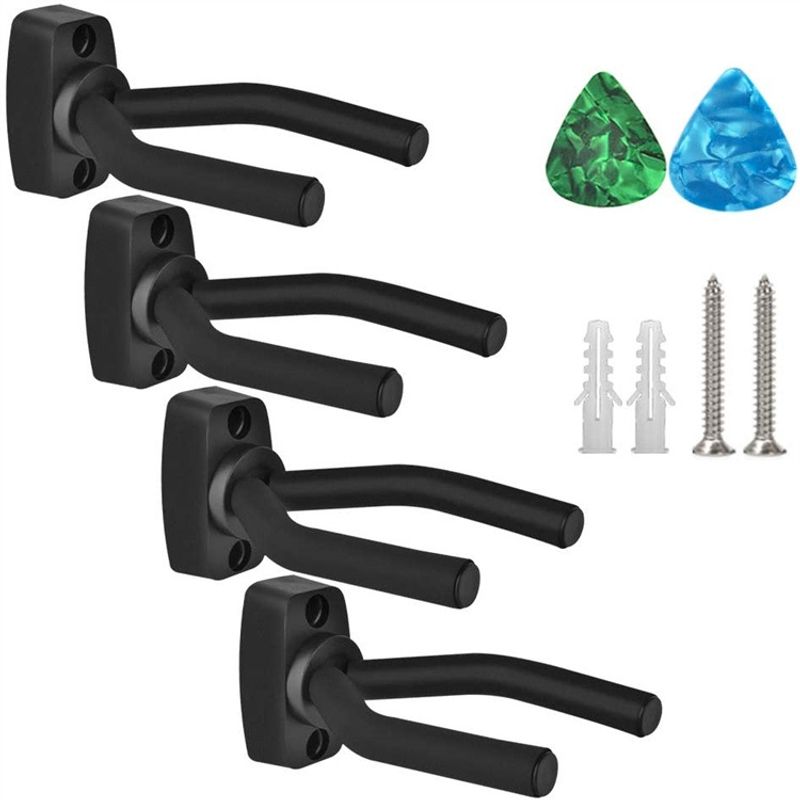 EDWINAYY - Soporte Colgador De Pared Para Guitarra Anticaída 4 Uds