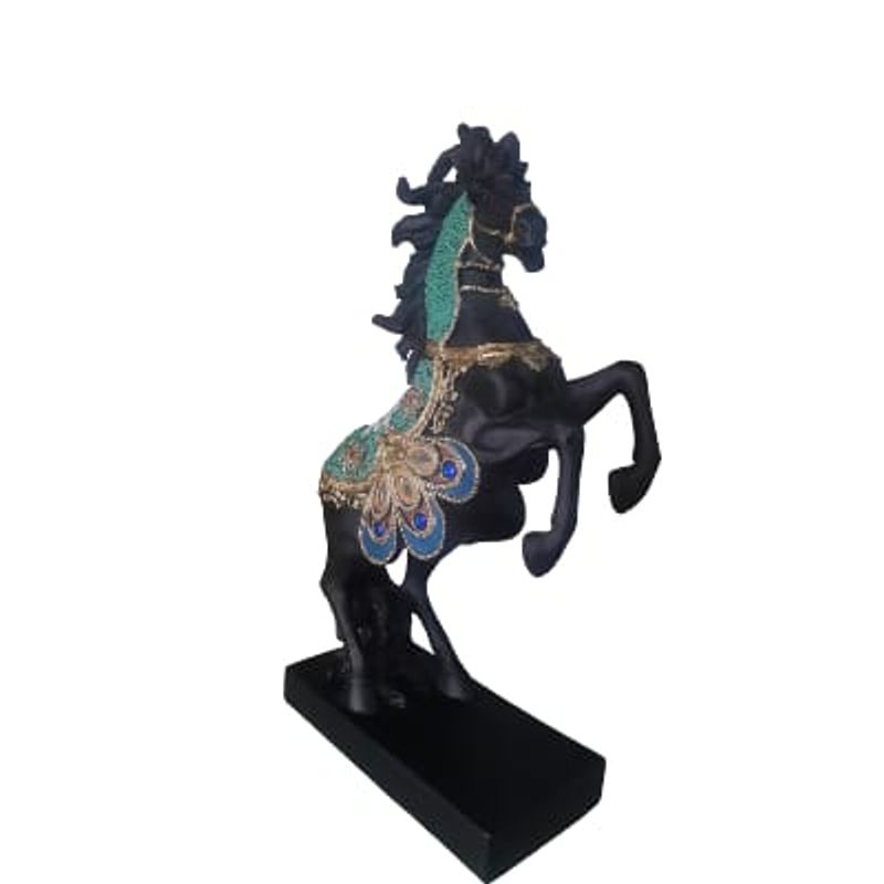 DECO ARTESANOS - Caballo negro en Dos patas