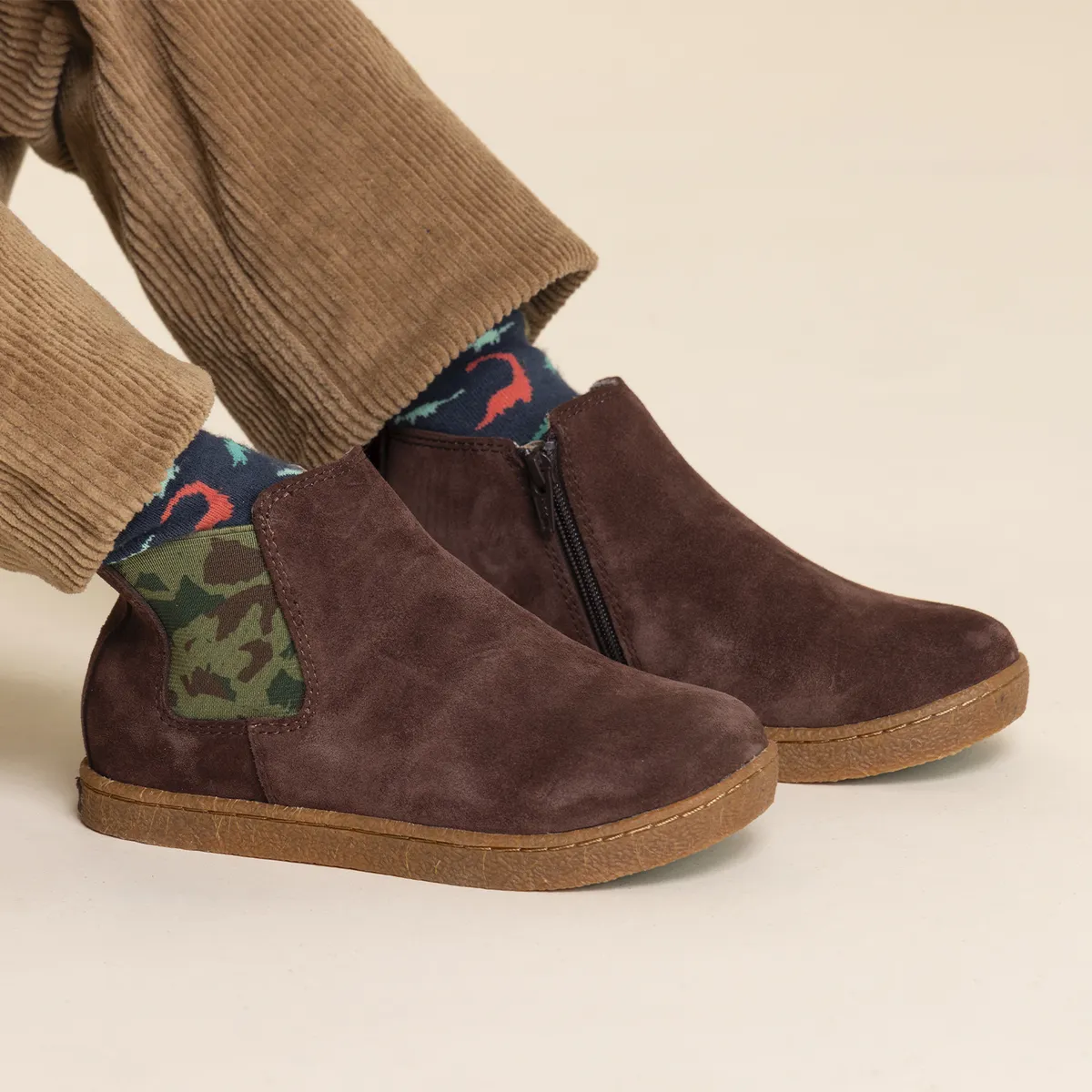 HUSH PUPPIES - Botín Cuero Niño Piombino Café HUSH PUPPIES