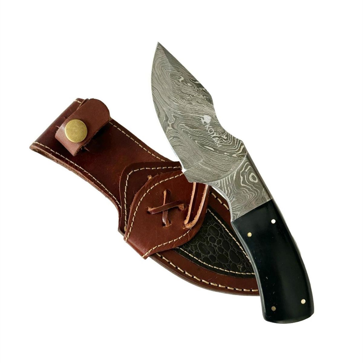 KOYAM - Cuchillo Damasco original Supervivencia 8.5" +512 capas