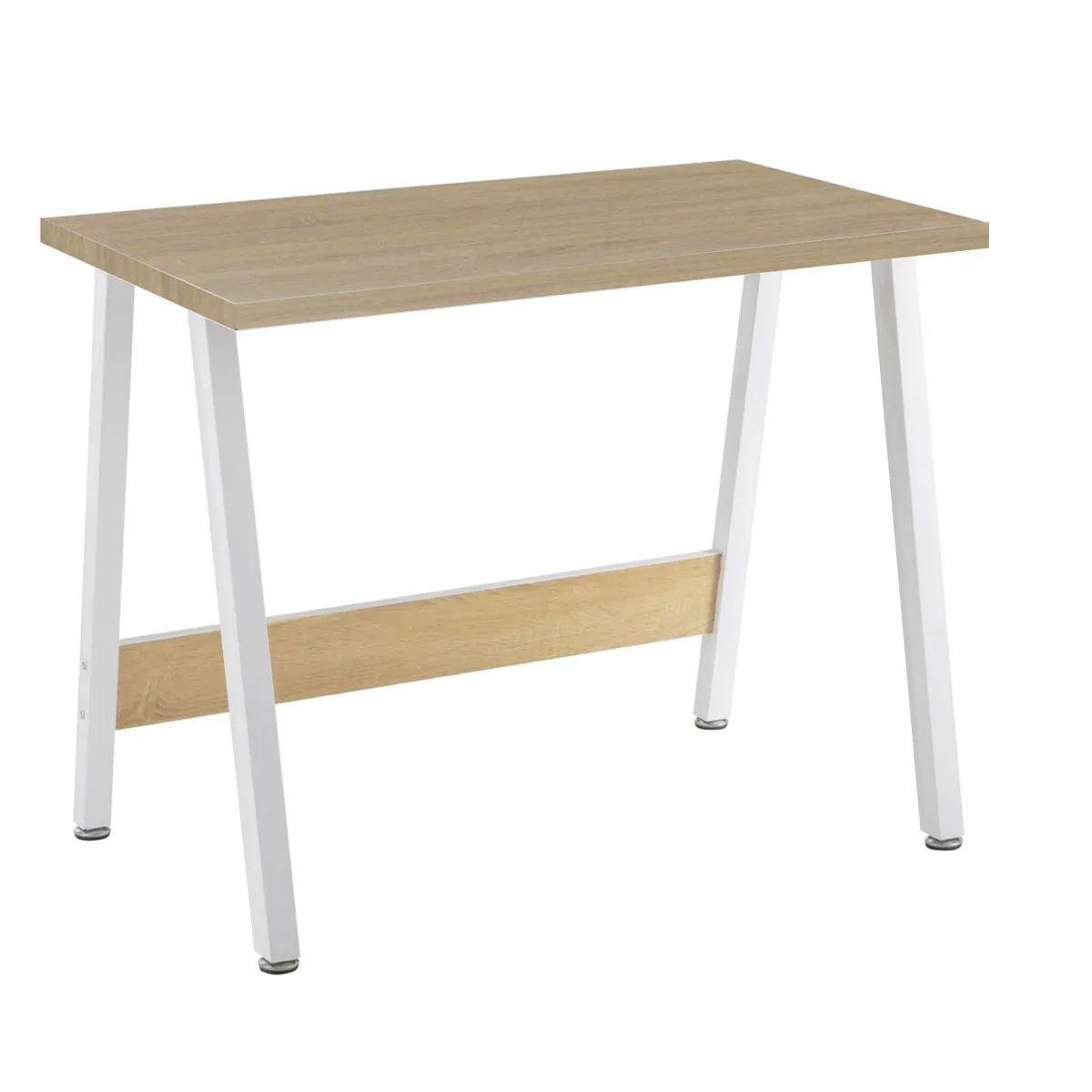 VIDITA - Escritorio 100x58x75cm Blanco y Oak