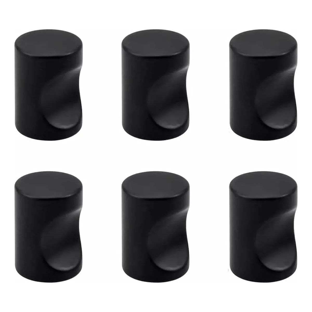 KUANGYE - Pack 5 Tiradores Perilla Balin Negro Con Tornillo Para Cajón