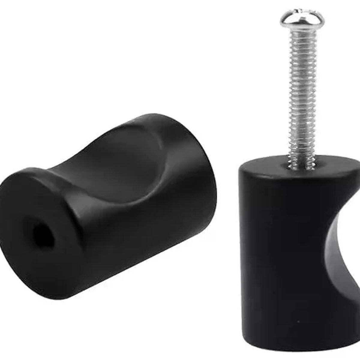 KUANGYE - Pack 5 Tiradores Perilla Balin Negro Con Tornillo Para Cajón