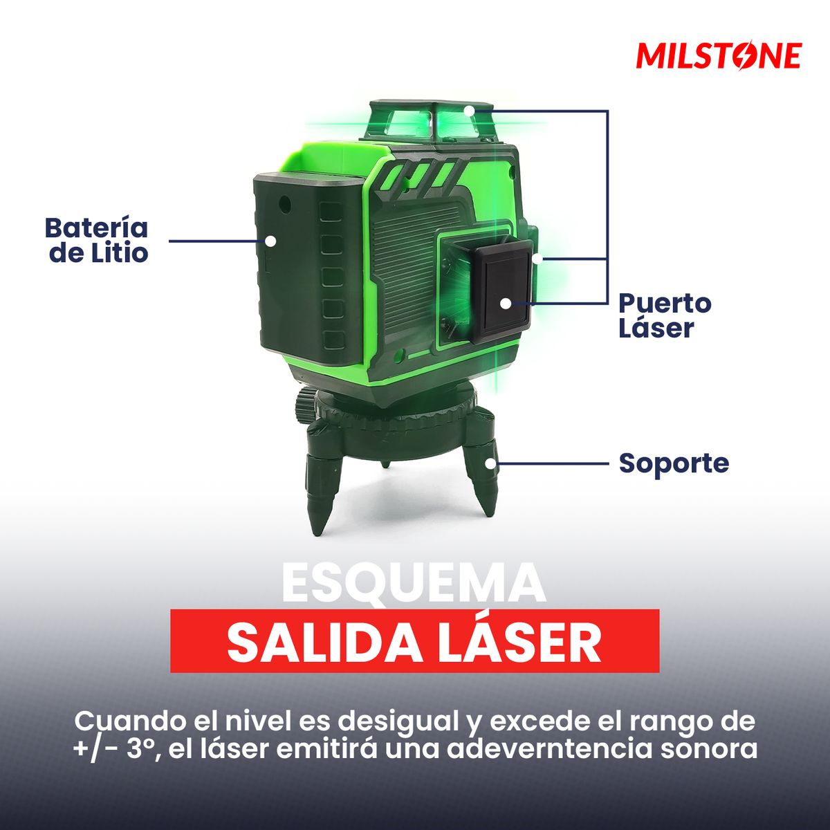 GENERICO - Nivel Laser Generico 3D 12 30m