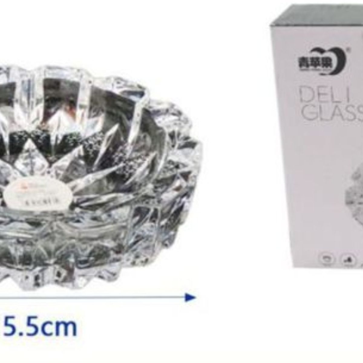 OEM - Cenicero De Cristal Redondo Vidrio Reforzado