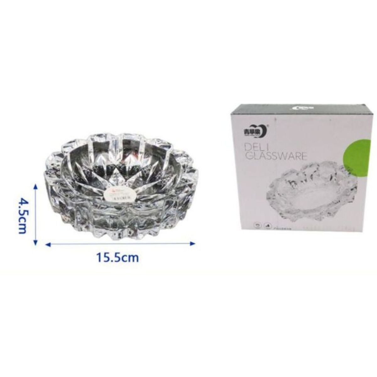 OEM - Cenicero De Cristal Redondo Vidrio Reforzado