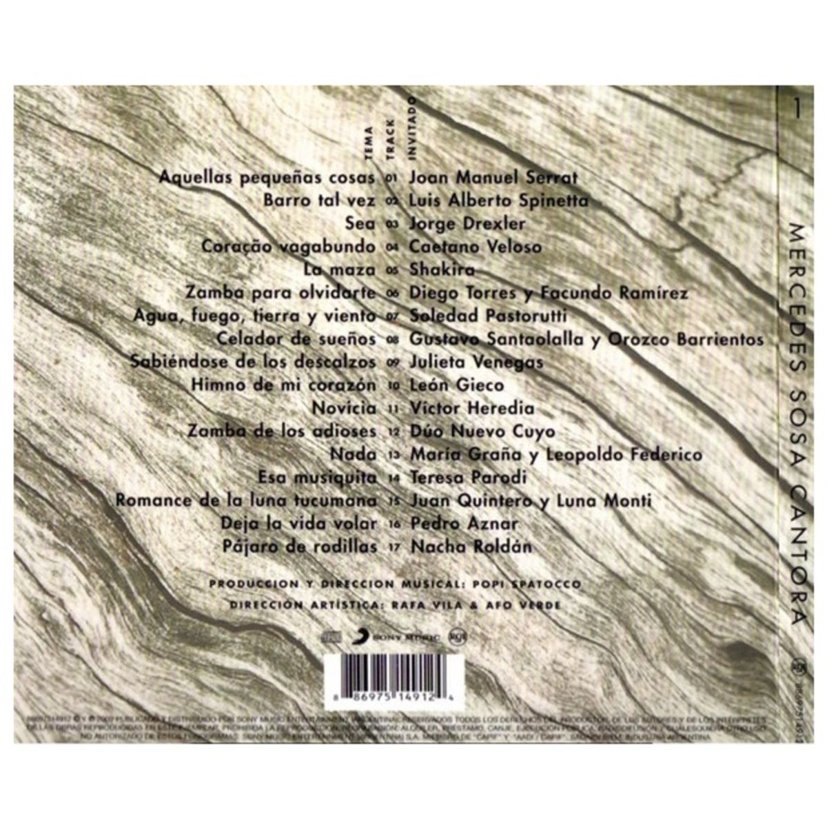 HITWAY MUSIC - MERCEDES SOSA - CANTORA - CD HITWAY MUSIC