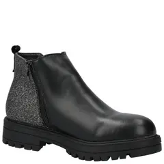 HUSH PUPPIES - Botín Cuero Niña Lyzard Negro