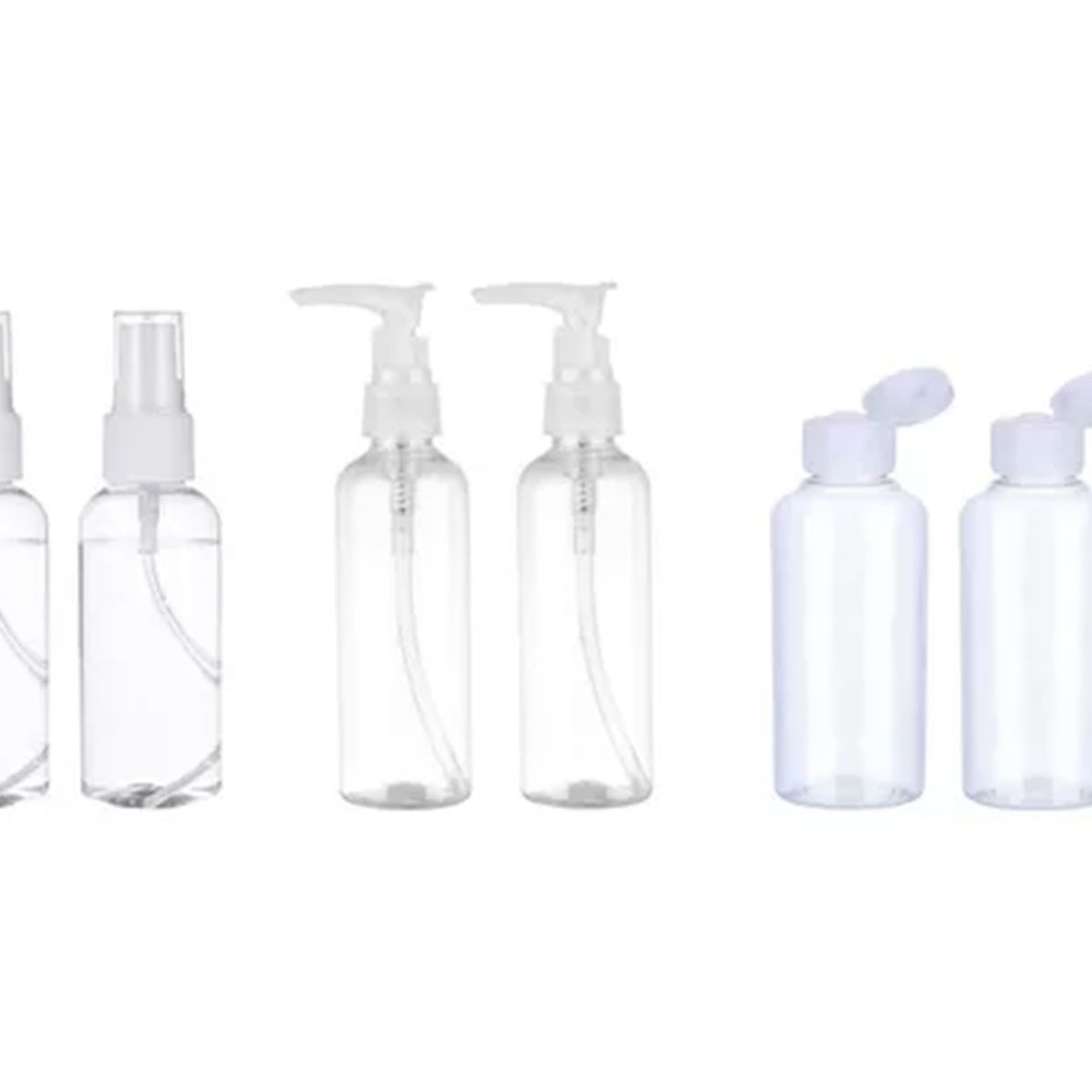 GENERICO - Set Botella Viaje Portátil 6 Contenedores