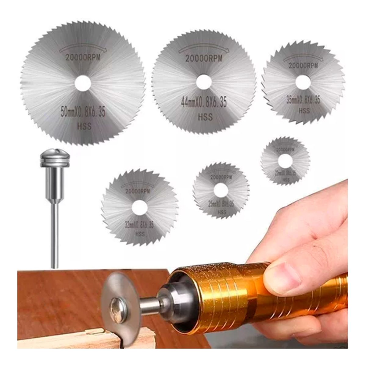 GENERICO - Kit Discos Corte Sierra Hss Para Dremel Taladro 6