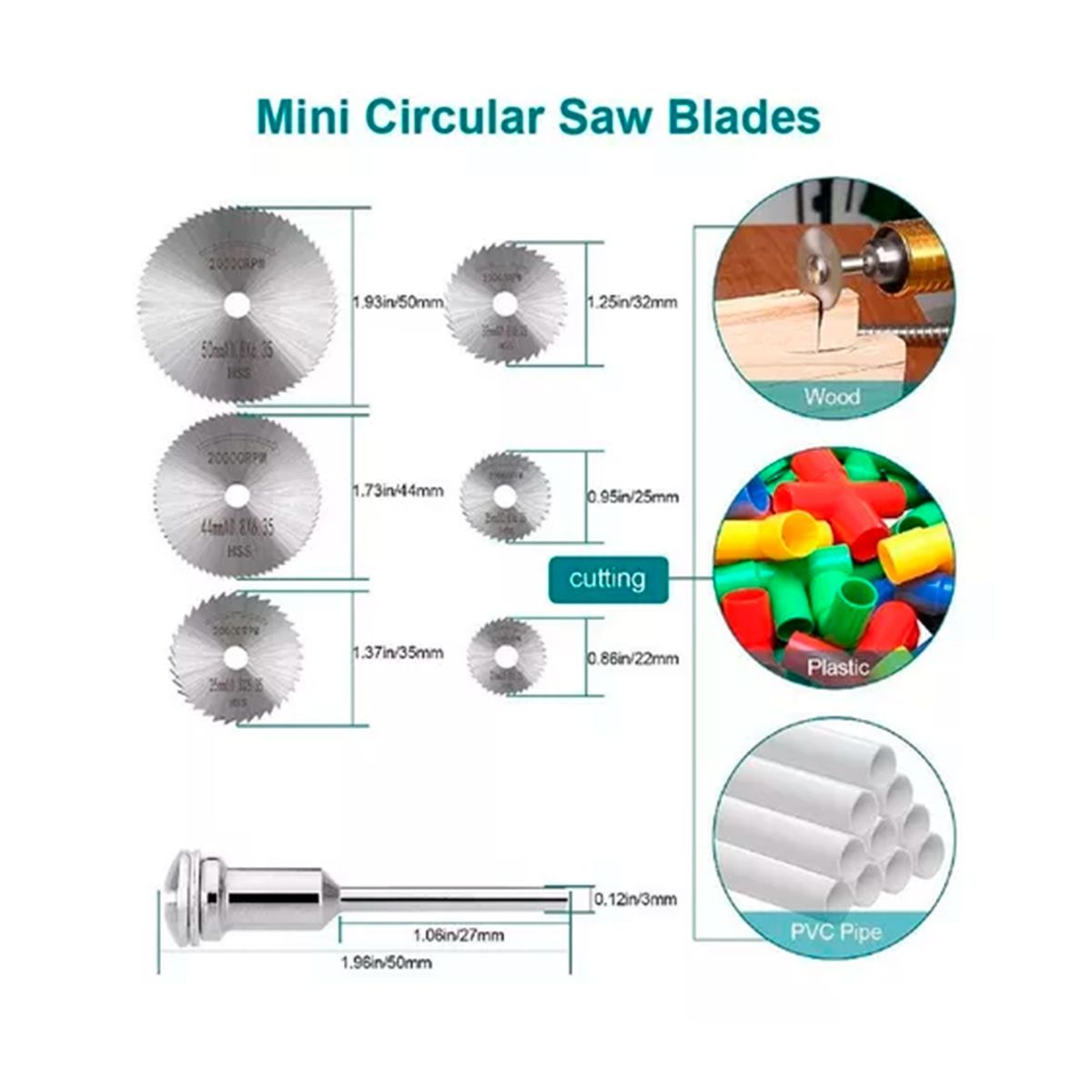GENERICO - Kit Discos Corte Sierra Hss Para Dremel Taladro 6