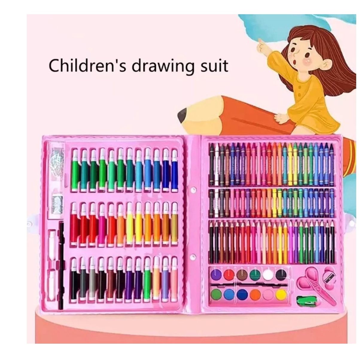 GENERICO - Set De Arte Maleta 150 Piezas Lápices Para Colorear