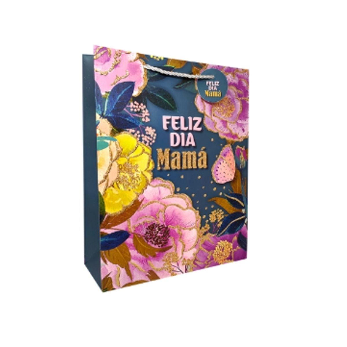 GENERICO - Bolsa De Regalo Feliz Dia Mama Glitter 18X23 cm Azul