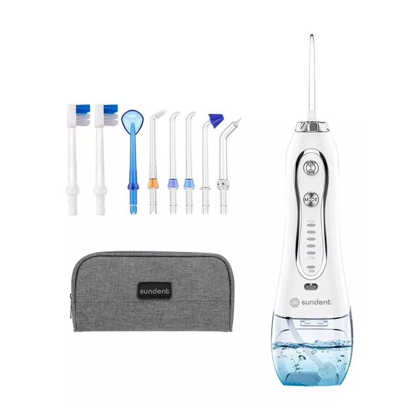 GENERICO - Irrigador Dental Recargable Sundent Limpieza Bucal + Set