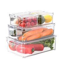 Organizador Refrigerador Cocina Set 7 Contenedores Con Tapa