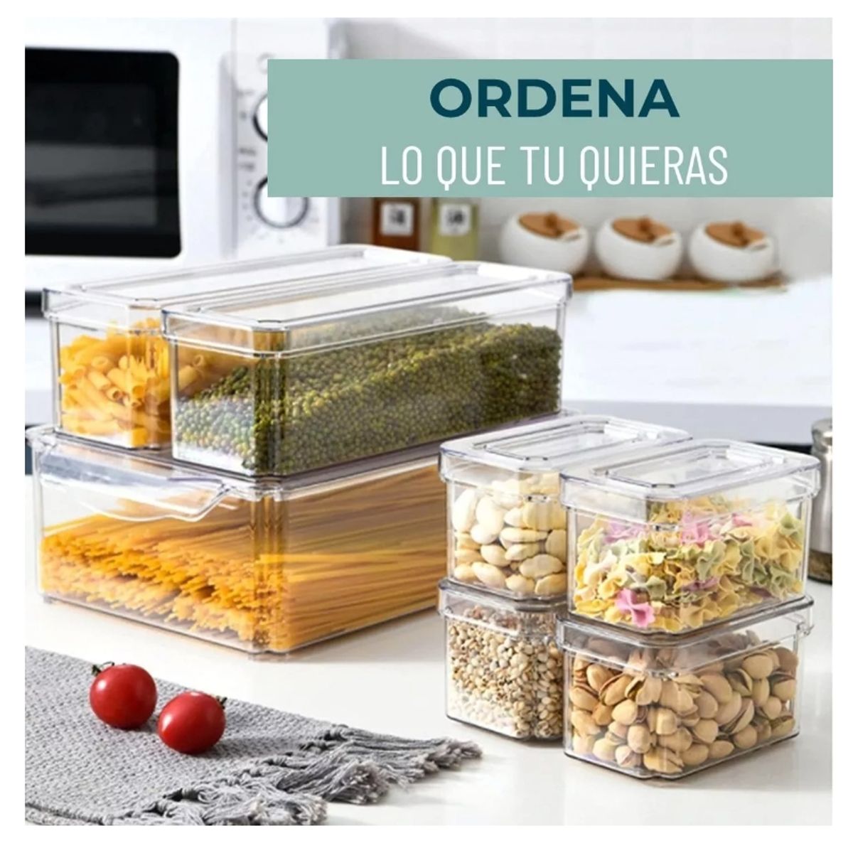 GENERICO - Organizador Refrigerador Cocina Set 7 Contenedores Con Tapa