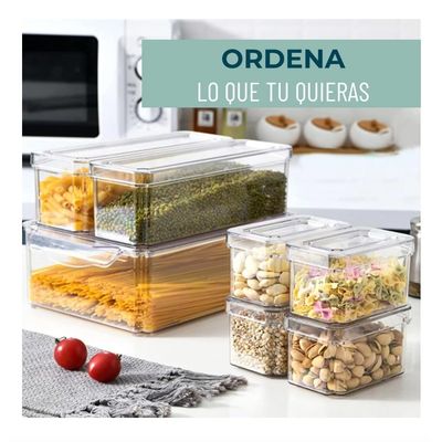 Imagen 2 del producto Organizador Refrigerador Cocina Set 7 Contenedores Con Tapa