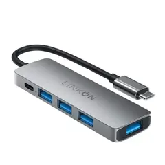 GENERICO - Hub Adaptador Usb Tipo C 5 En 1 Linkon Para Mac Macbook Windows