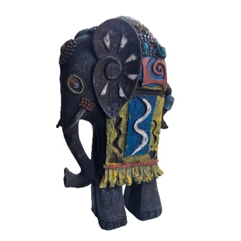 DECO ARTESANOS - Elefante Nórdico Negro