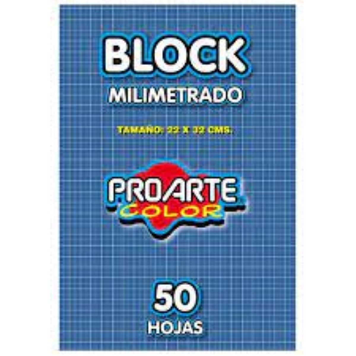 PROARTE - Block milimetrado 22 x 32 cm 50 hojas Proarte