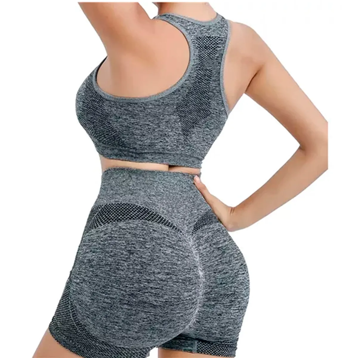 OFERTABKN - Conjunto Deportivo Para Gym Yoga Peto Y Short Levanta Gluteo