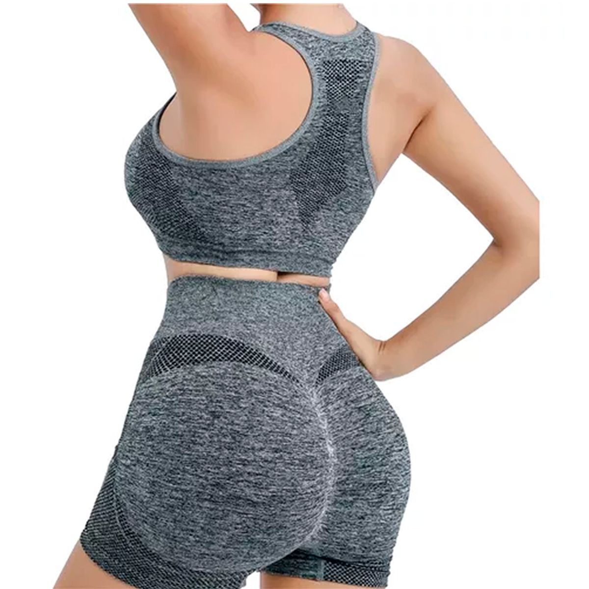 OFERTABKN - Conjunto Deportivo Para Gym Yoga Peto Y Short Levanta Gluteo