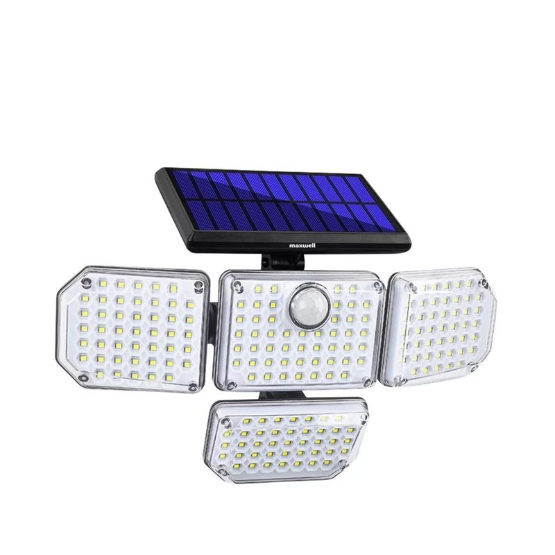 GENERICO - Foco Led Solar Exterior Maxwell Sensor Movimiento 4 Direcciones