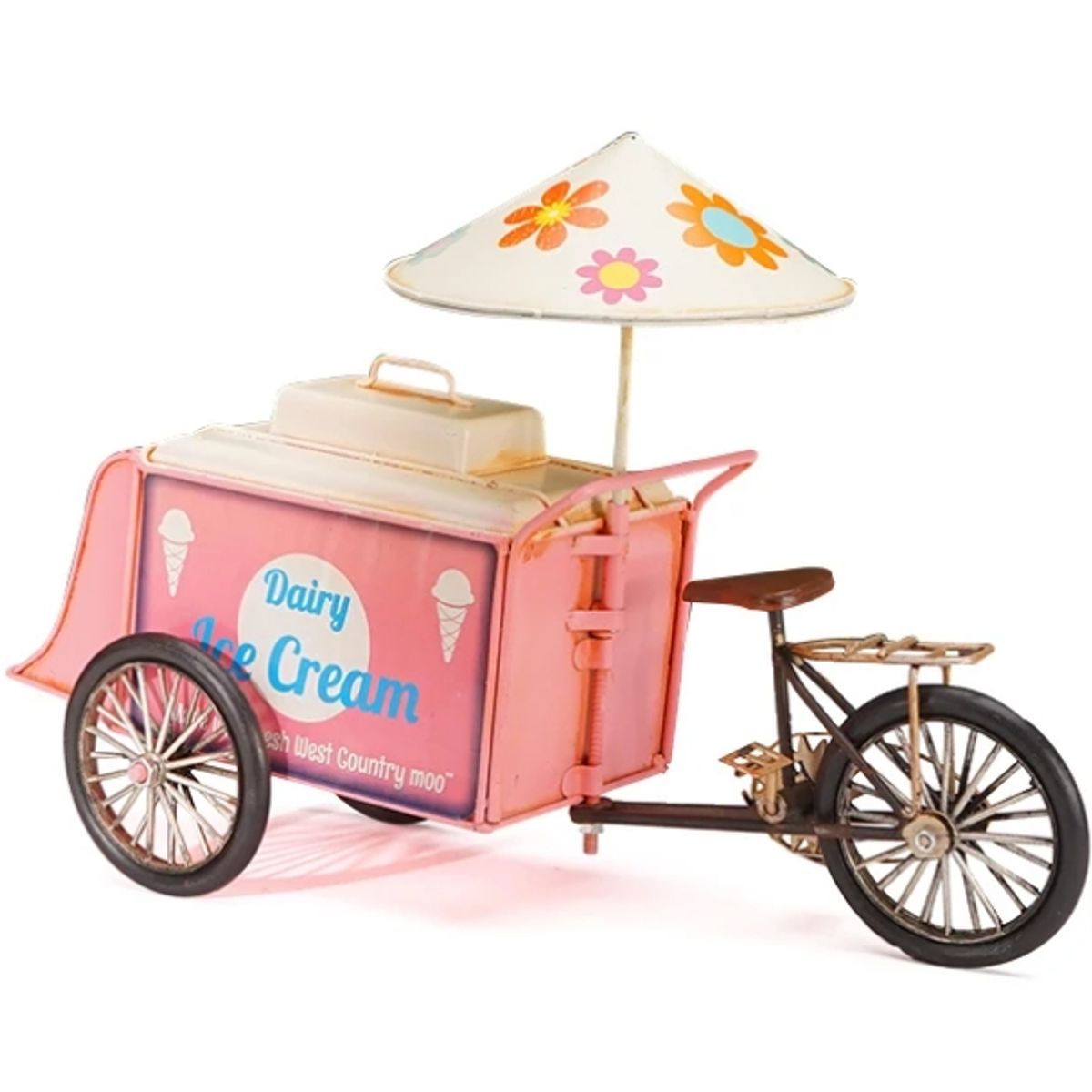 GENERICO - Triciclo De Helados Antiguo Artesanía De Metal