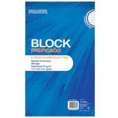 PROARTE - Block prepicado cuadriculado 7mm oficio