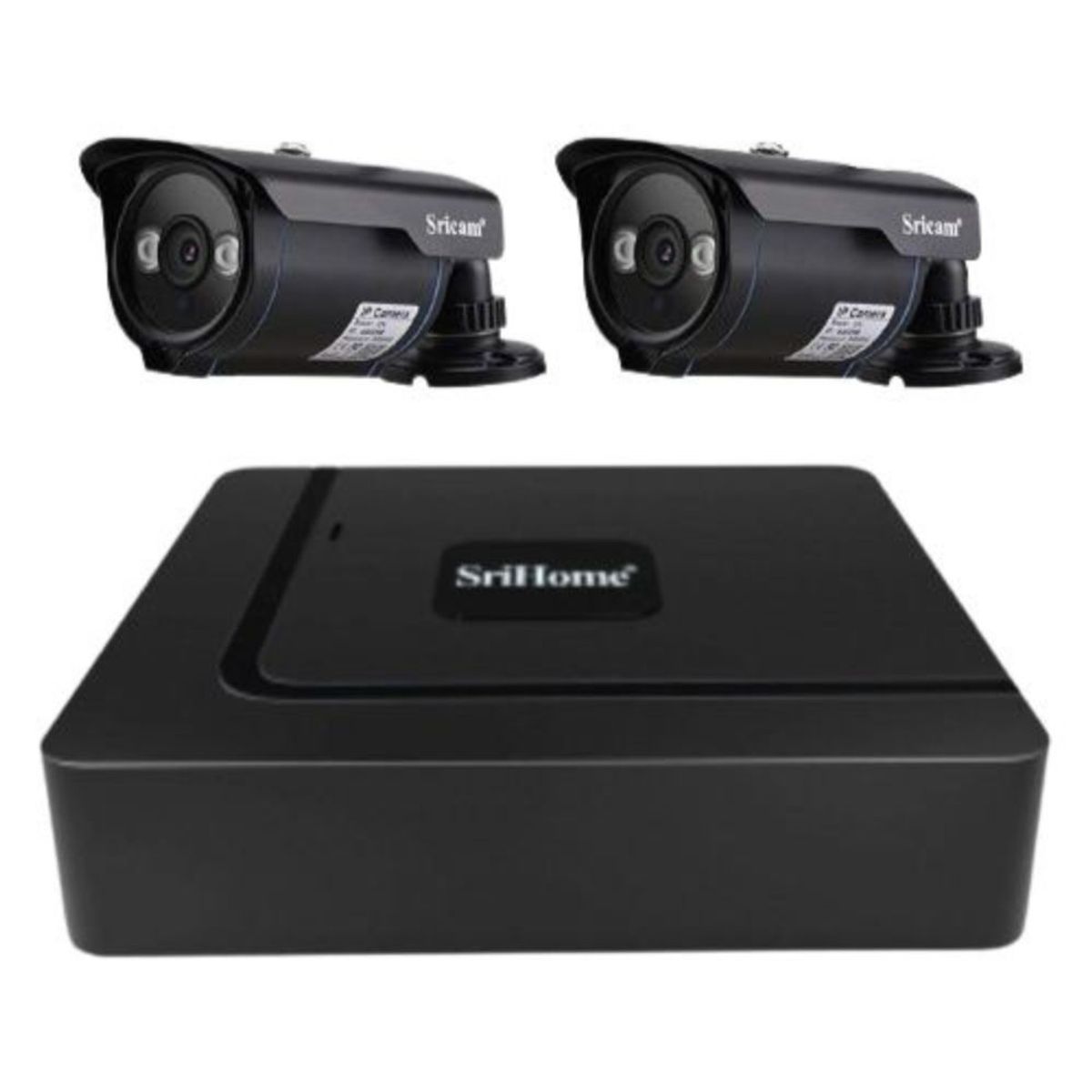 SRIHOME - Kit NVR Srihome 2 camaras SP007 960p + NVR NVS003 16CH