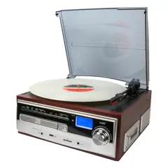 IRT - TOCADISCOS LOS 80 USB/SD/ RADIO FM/ AUX/ BT/ CD/CASSETTE