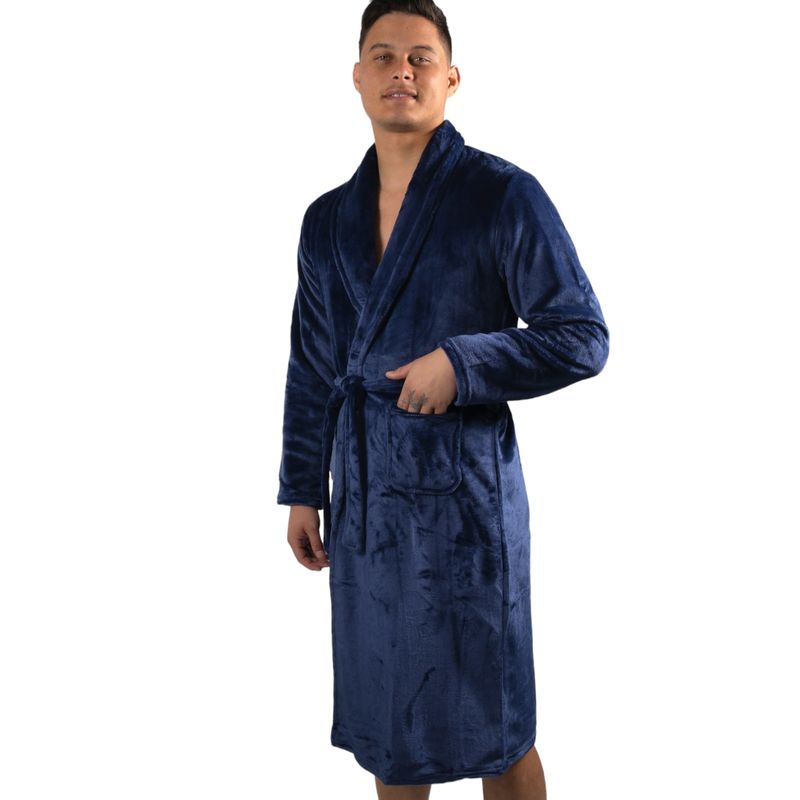 MEDIA LUNA - Bata Hombre de Polar Temporada Otoño Invierno