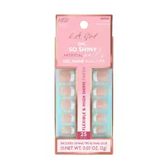 L A COLORS - Set de uñas press on “Oh So Shine” Classy French Tip - LA Girl