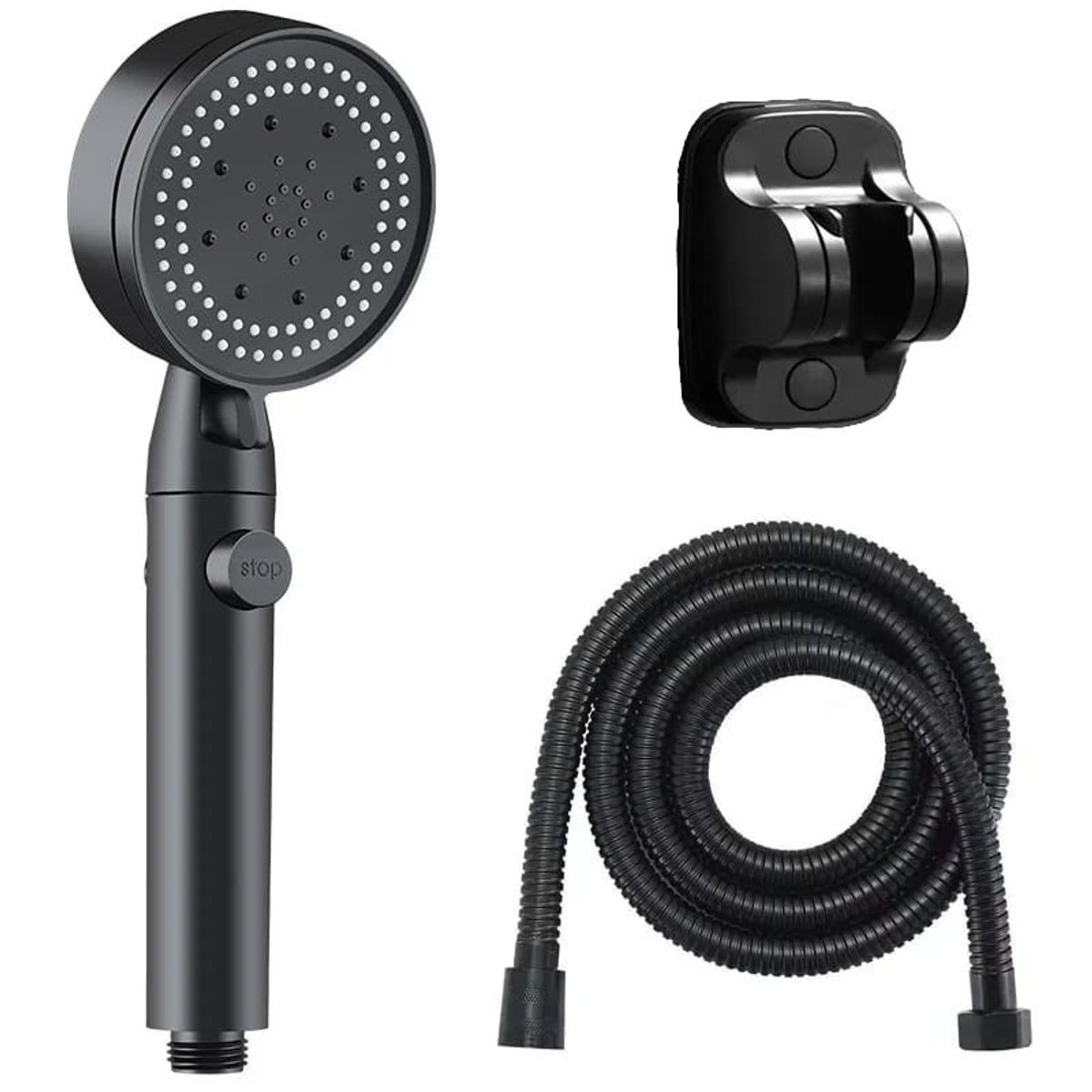 GENERICO - Cabezal Ducha Telefono Kit Con Manguera y Soporte Telefono 3 Modos