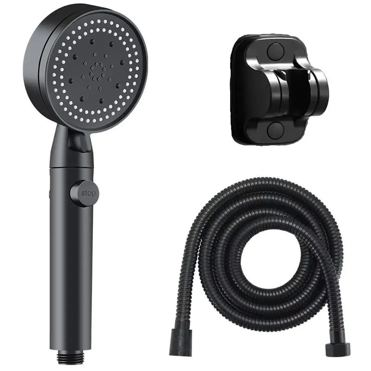 GENERICO - Cabezal Ducha Telefono Kit Con Manguera y Soporte Telefono 3 Modos