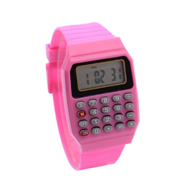 GENERICO - Reloj calculadora Niña Niño Color Fucsia