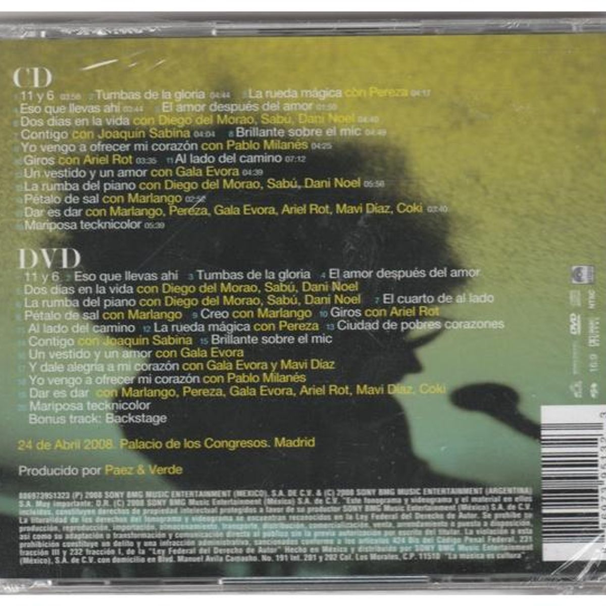 HITWAY MUSIC - FITO PAEZ - NO SE SI ES BAIRES O MADRID CD+DVD-CD HITWAY