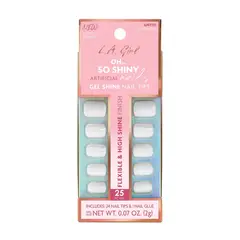 L A COLORS - Set de uñas press on “Oh So Shine” Cloud Nine - LA Girl