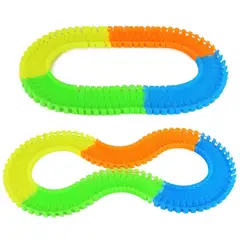 GENERICO - Pista de Autos Fluor Glow Armable Luminosa 56pcs Juguete