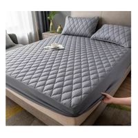 Cubrecolchon Impermeable 2 Plaza (Gris, Rayado)