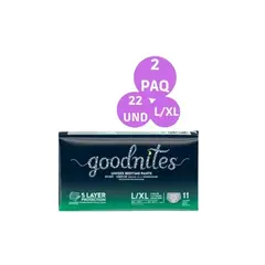 HUGGIES - Pañales Calzon Goodnites L/Xl 22 Und