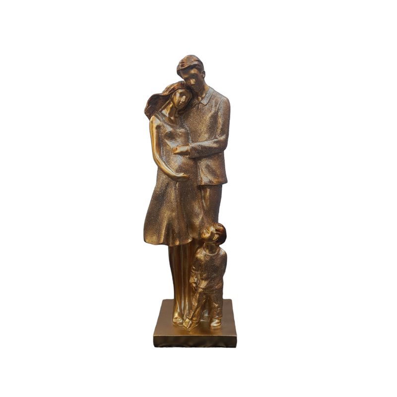 DECO ARTESANOS - Familia Dorada De Polyresina