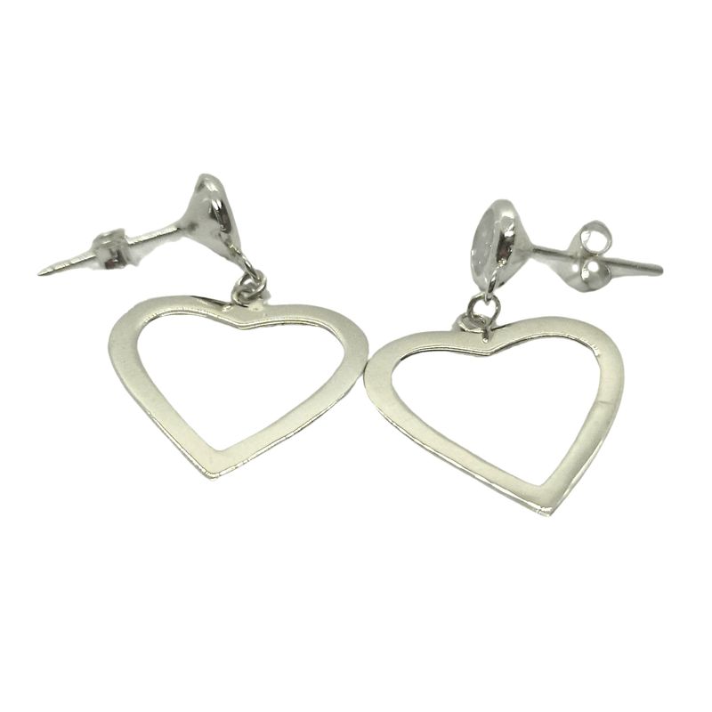GENERICO - Aros Corazón Colgante – Plata de Ley 925