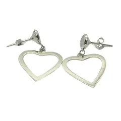 GENERICO - Aros Corazón Colgante – Plata de Ley 925