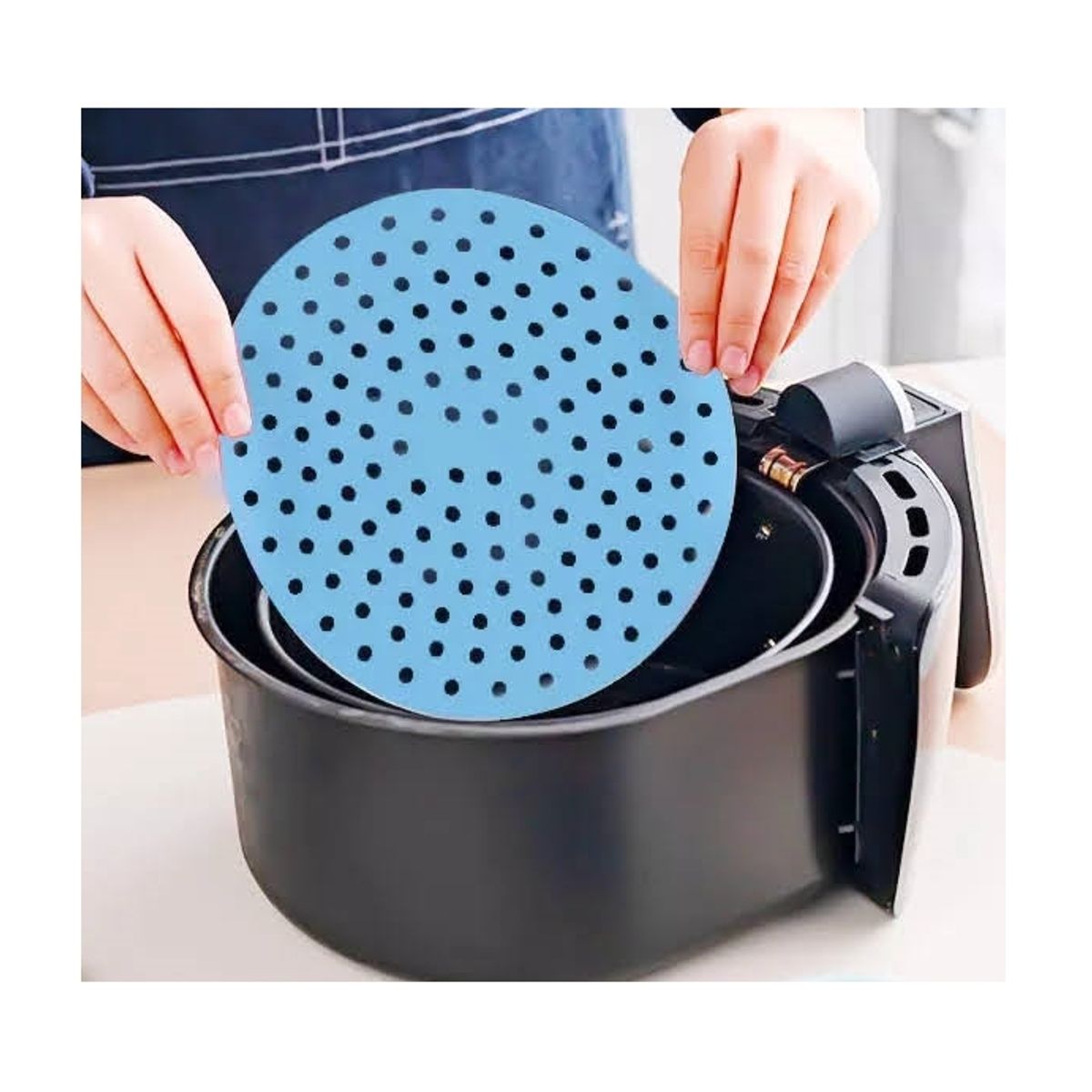 GENERICO - Protector Antihaderente Alfombrilla Tapete Airfryer Reusable Redondo