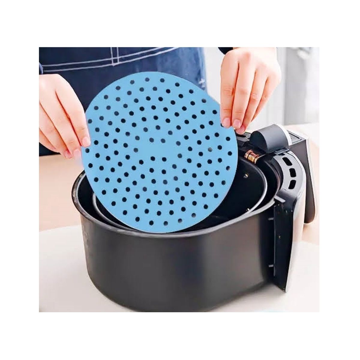 GENERICO - Protector Antihaderente Alfombrilla Tapete Airfryer Reusable Redondo