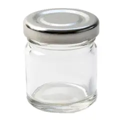 OEM - Ser 2 Frascos De Vidrio Transparentes Con Tapa Metálica