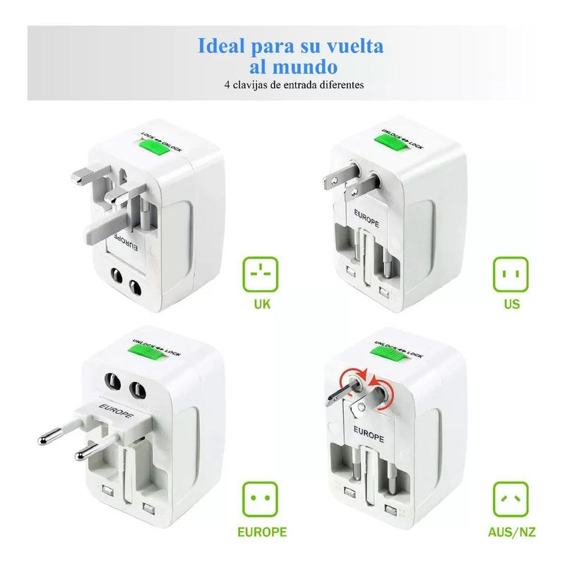 GENERICO - Adaptador enchufe universal